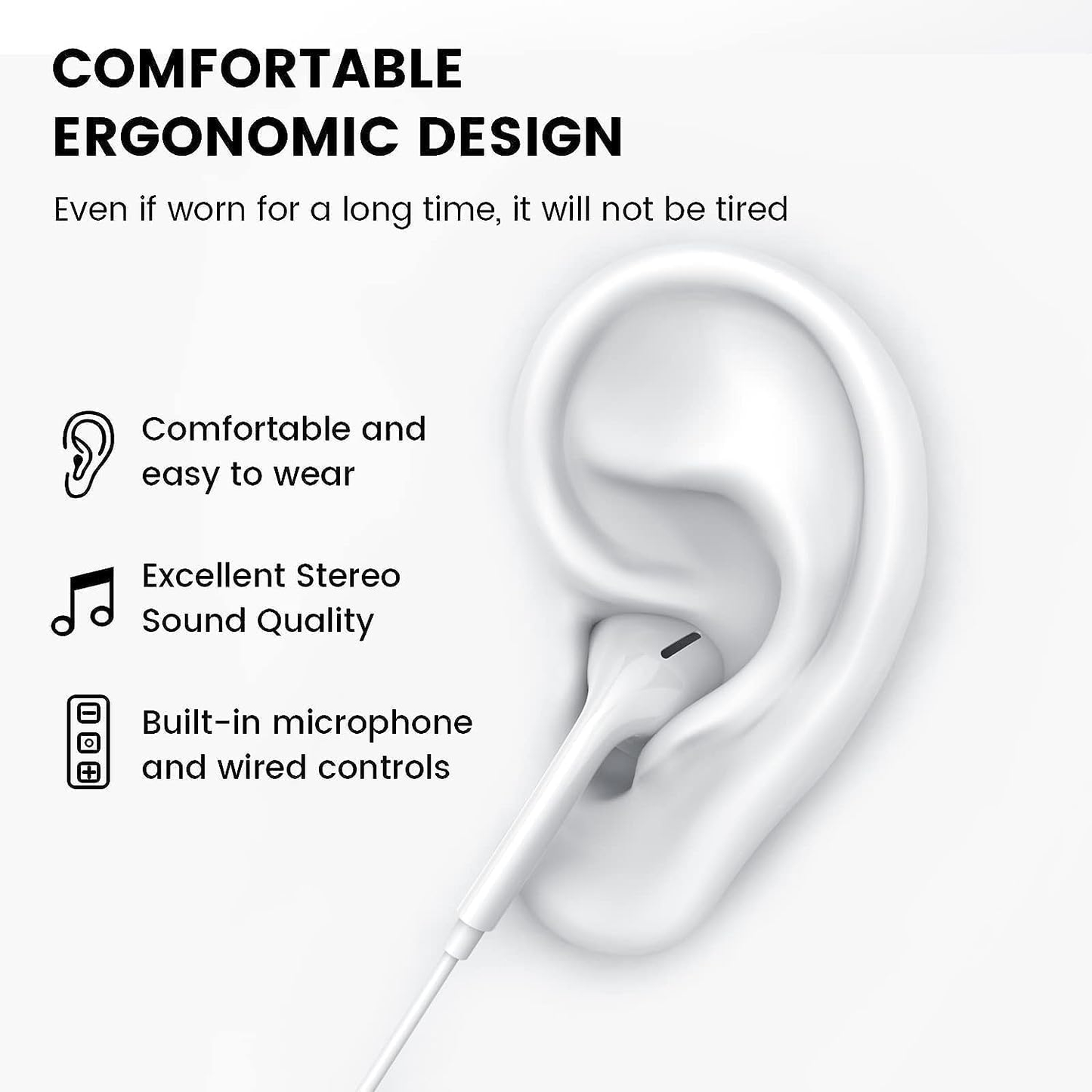 Cuffie USB C, Cuffie Type C Hi-Fi Stereo Con Microfono Auricolari USB Type C In-