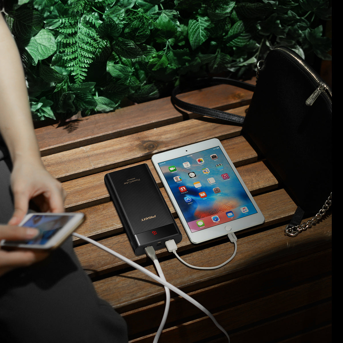 Power Bank 20000 mah PISEN PowerCube Batteria Portatile Esterna con 2 Uscite USB