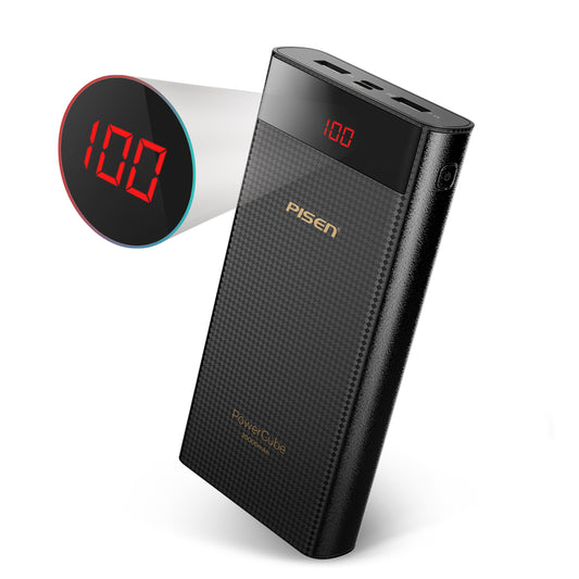 Power Bank 20000 mah PISEN PowerCube Batteria Portatile Esterna con 2 Uscite USB