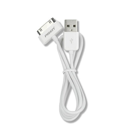 PISEN 数据线 适用于 iPhone 4/4S /Ipad1-Ipad4 0.8M AP01-800 白色