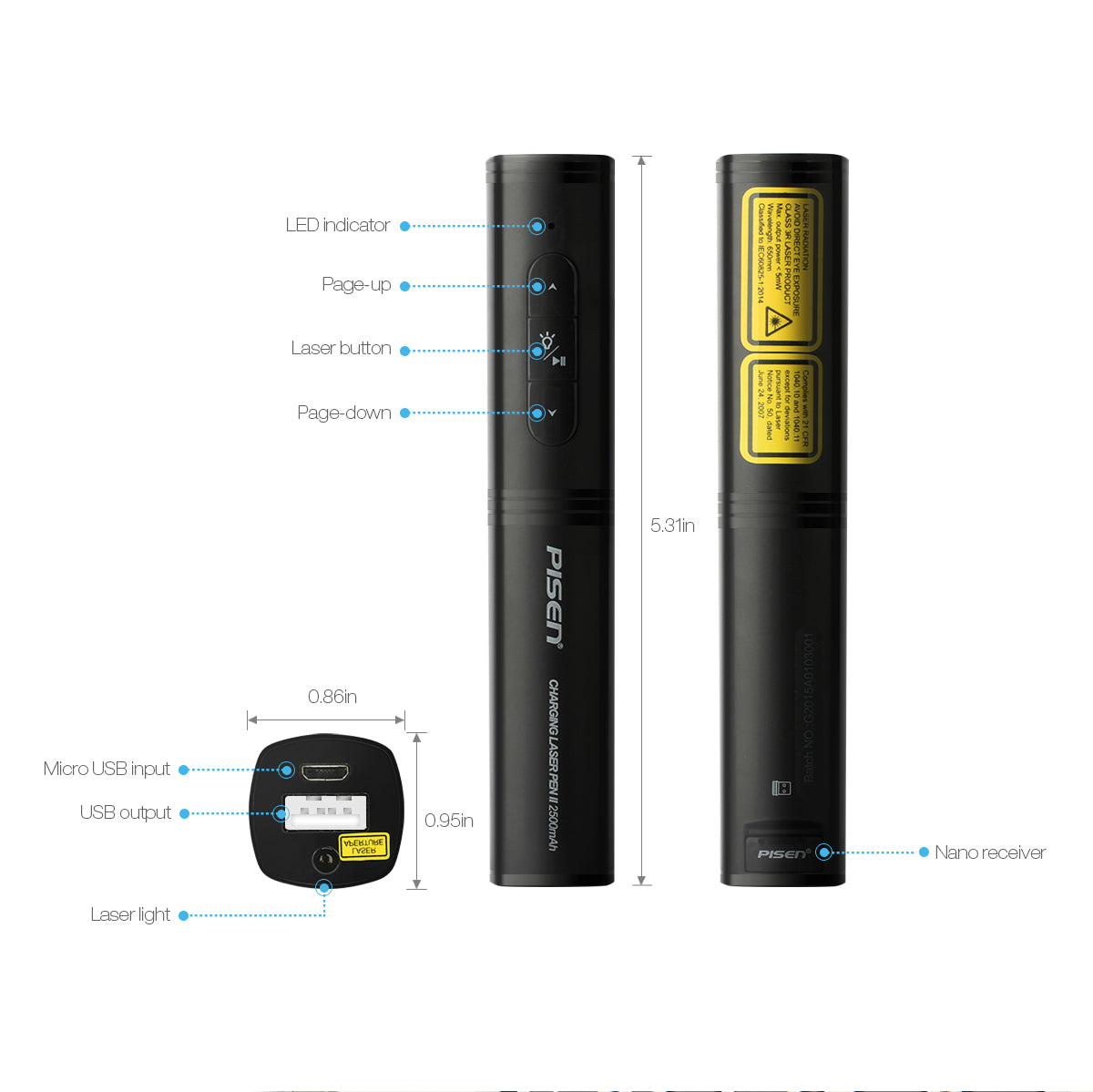 品胜激光笔II 2500mAh