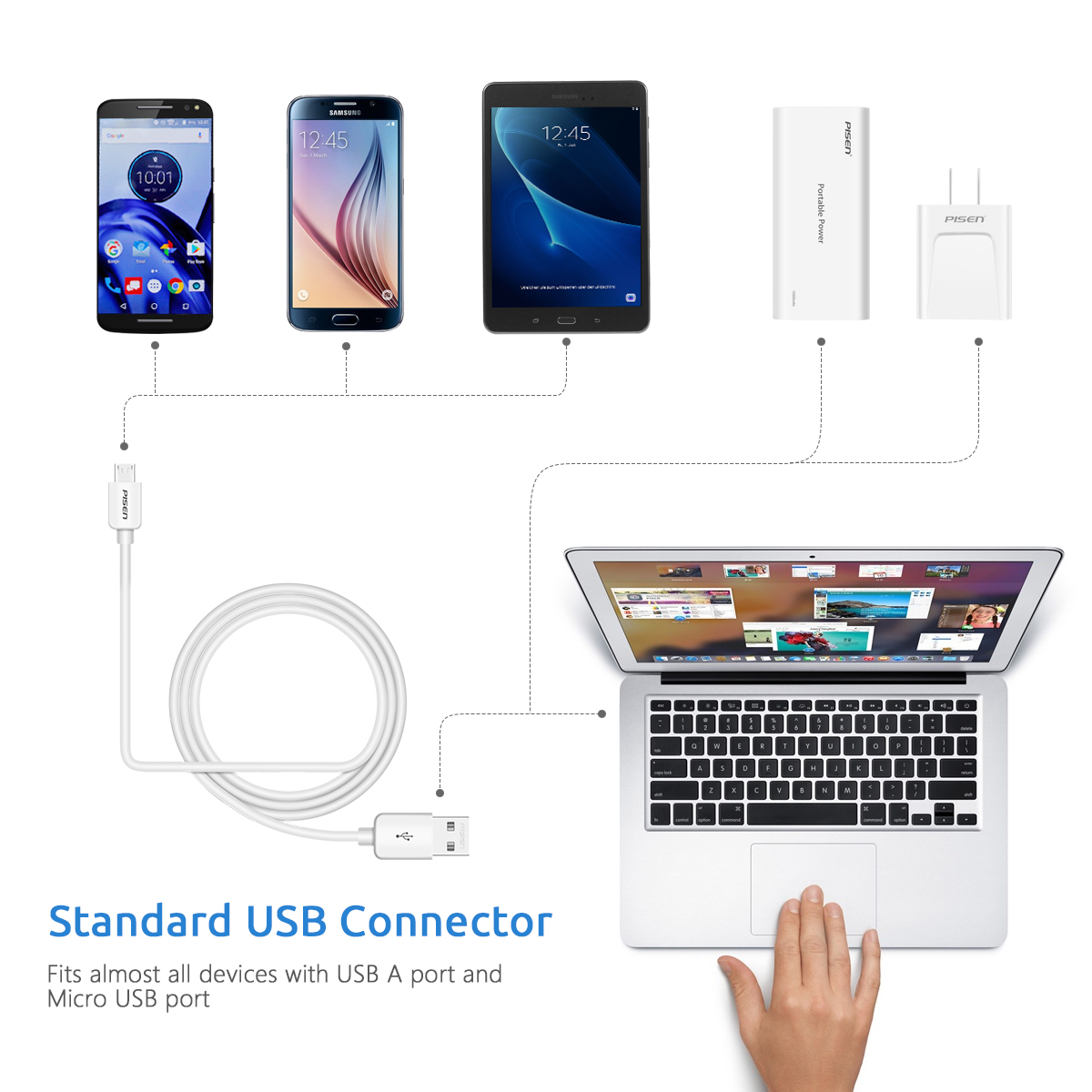 品胜 Micro USB 3M MU02-3000
