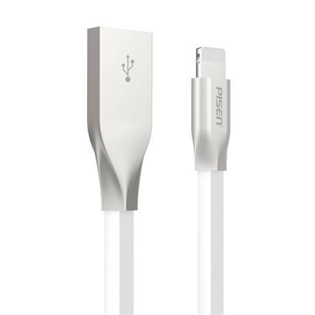 PISEN 锌合金电缆 iPhone 5/5s/6/6s/7/8/X … 1M AL08-1000 黑色 白色