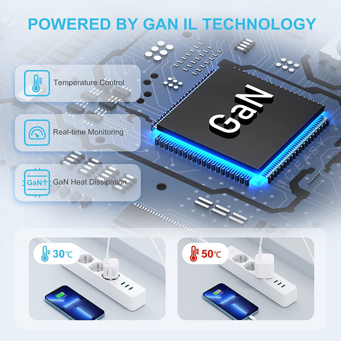 PISEN USB-C PD 壁式充电器 30W