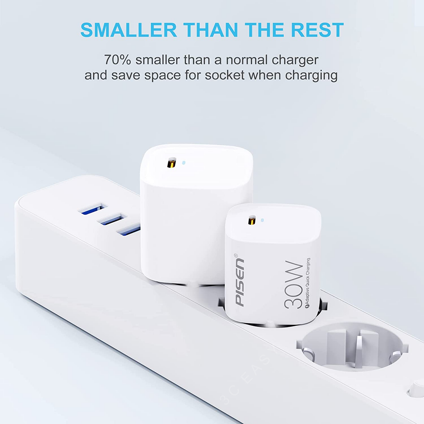 PISEN USB-C PD 壁式充电器 30W