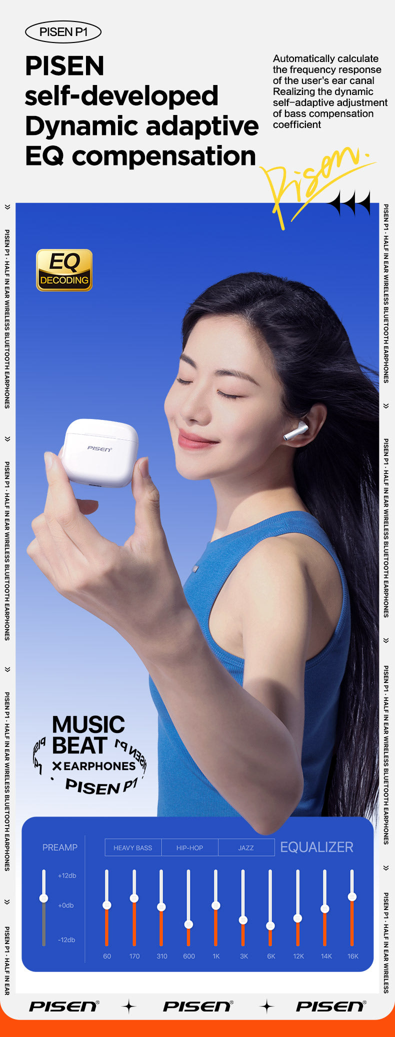 Pisen Auricolari Bluetooth BHD-TW4