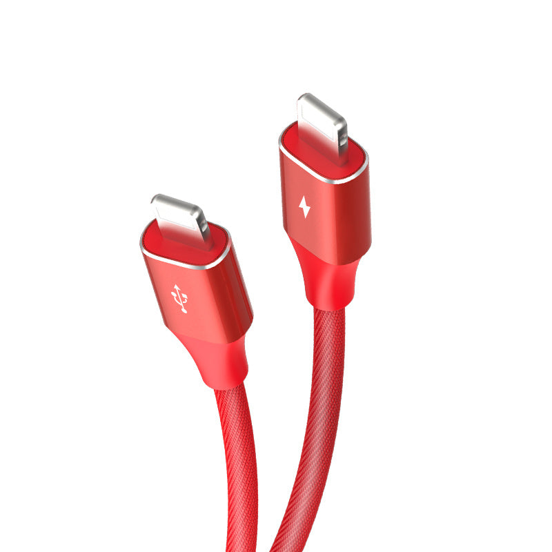 PISEN Duo Lightning 数据线 铝编织线 适用于 iPhone 5/5s/6/6s/7/8/X … 1.2M